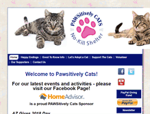 Tablet Screenshot of pawsitivelycats.org